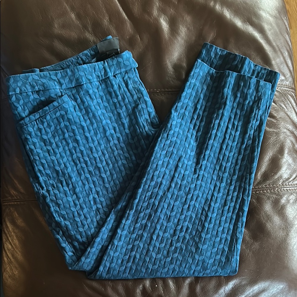 Lane Bryant Blue Textured Pants